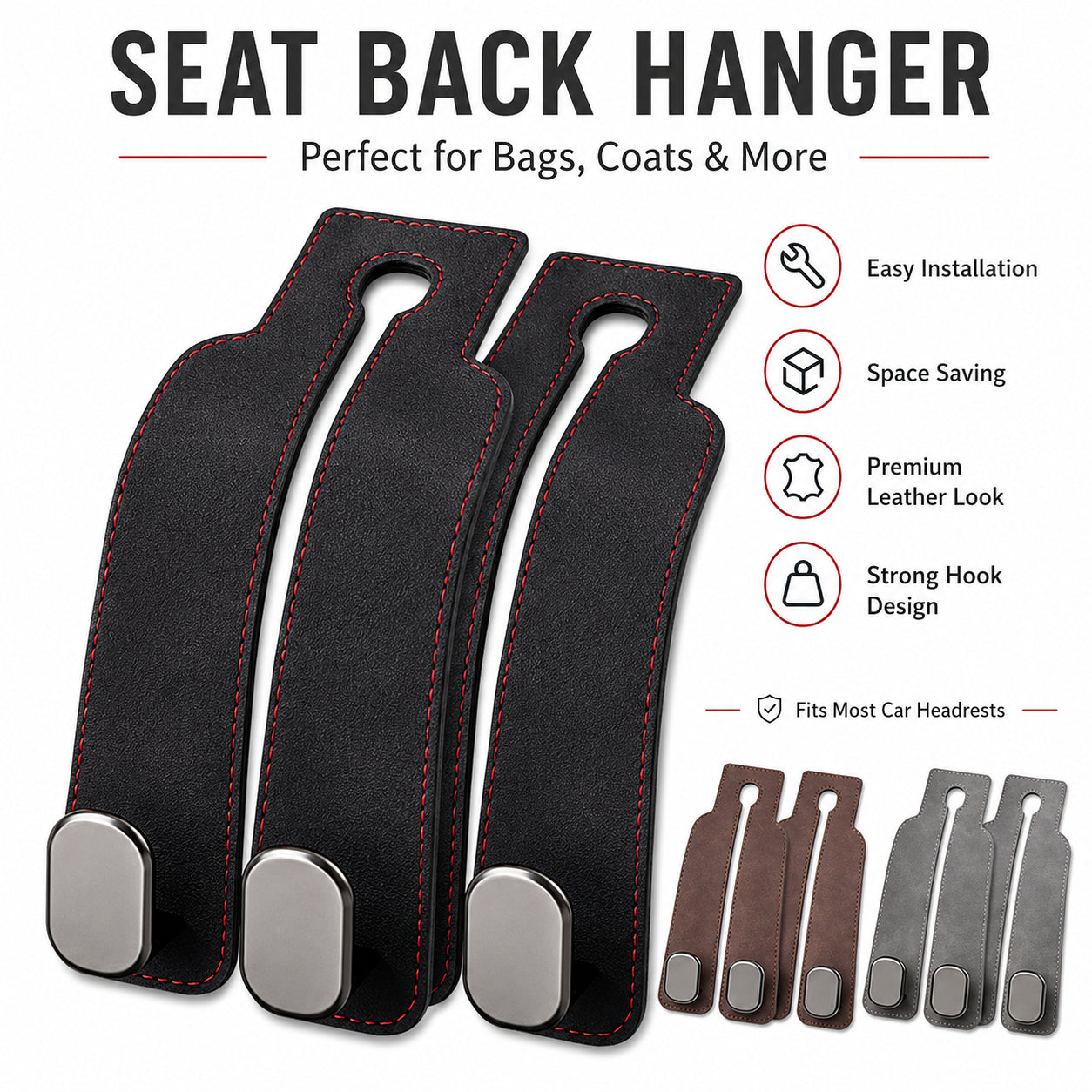 Seat Back Hanger – Perfect for Bags, Coats & More