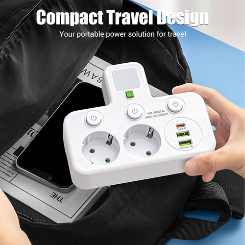 🔌 60% OFF NOW! ⚡ Smart Power Strip with USB – Overload Protection, USB-C Fast Charging & Child Safety