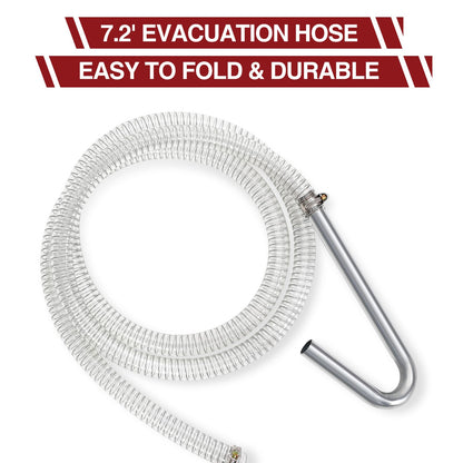 20 Gallon Oil Drain Pan with Electric 110V Pump & 8 Ft Hose, T Folding Handle & Low Profile Oil Drain Cart for Truck Cars SUVs