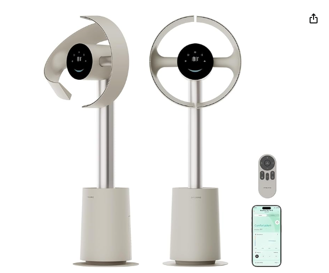 Fantal AeroBreeze Smart Air Circulator: Quietest 3D Oscillating Fan for Whole-Room Cooling & Temperature Control
