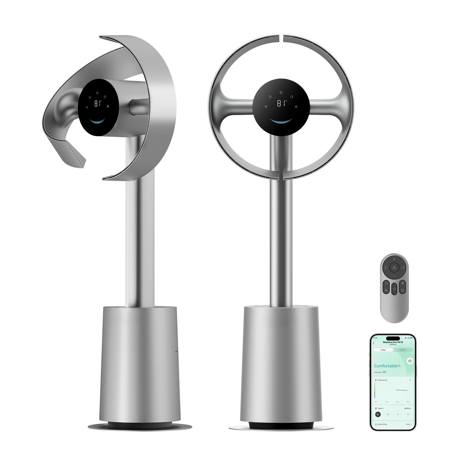 Fantal AeroBreeze Smart Air Circulator: Quietest 3D Oscillating Fan for Whole-Room Cooling & Temperature Control