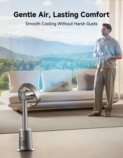 Fantal AeroBreeze Smart Air Circulator: Quietest 3D Oscillating Fan for Whole-Room Cooling & Temperature Control